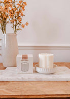 Candle Refill Cafecito soy wax candle with coffee, dulce de leche, and cacao scent in reusable jar
