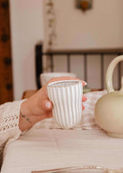 Tasse à Espresso en Céramique artisanale, sans anse, glaçure crème douce
