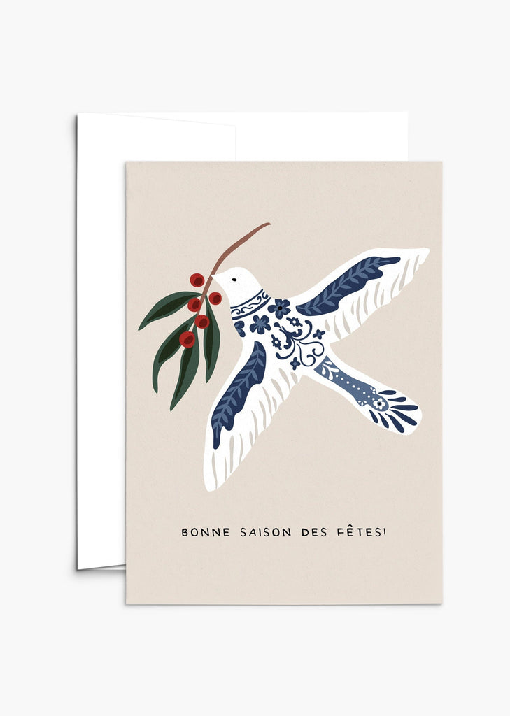Happy holiday season greeting card mimi and agugust
