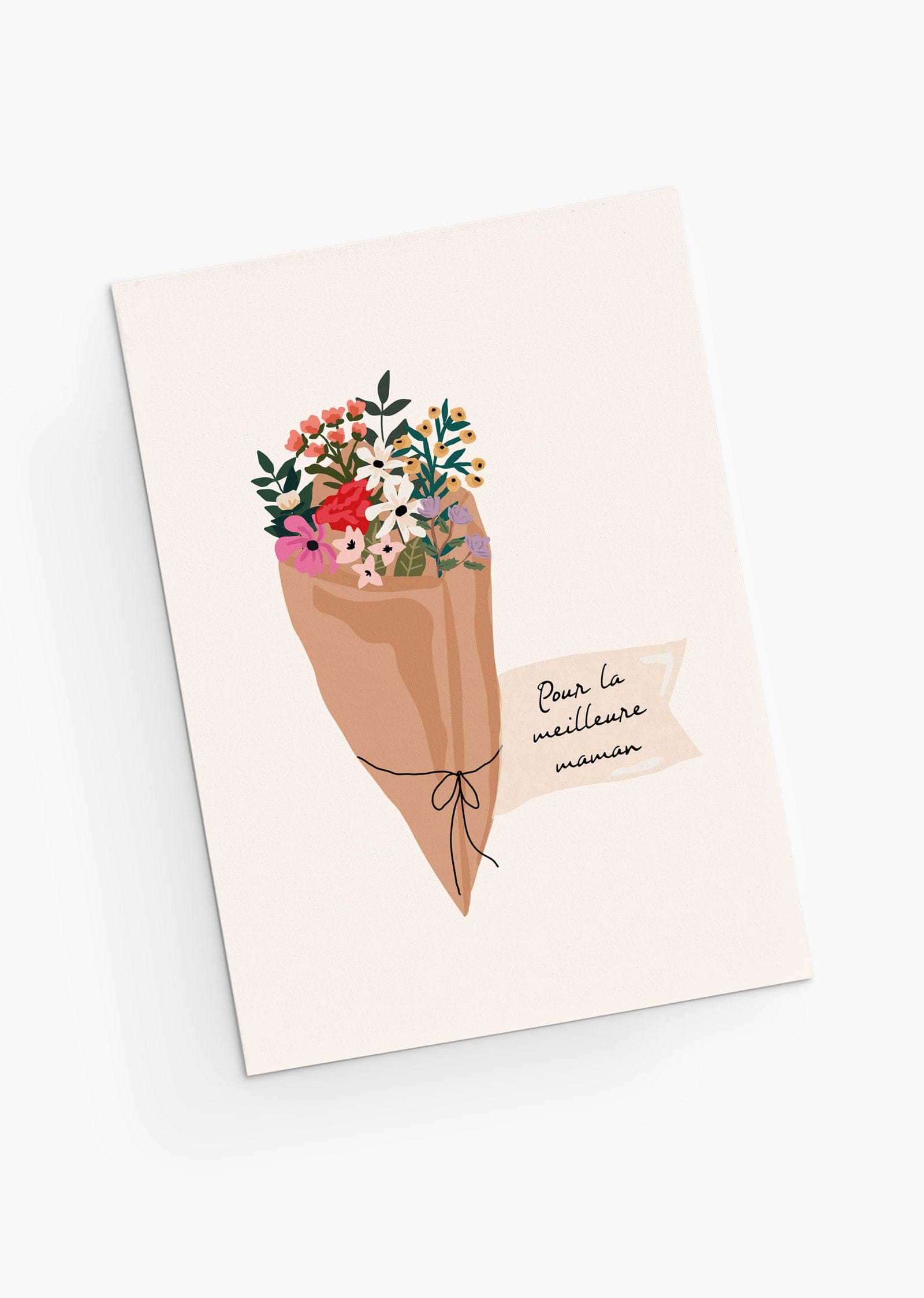 Eco-friendly for the best mom greeting card for mother's day- French version- By Mimi & August