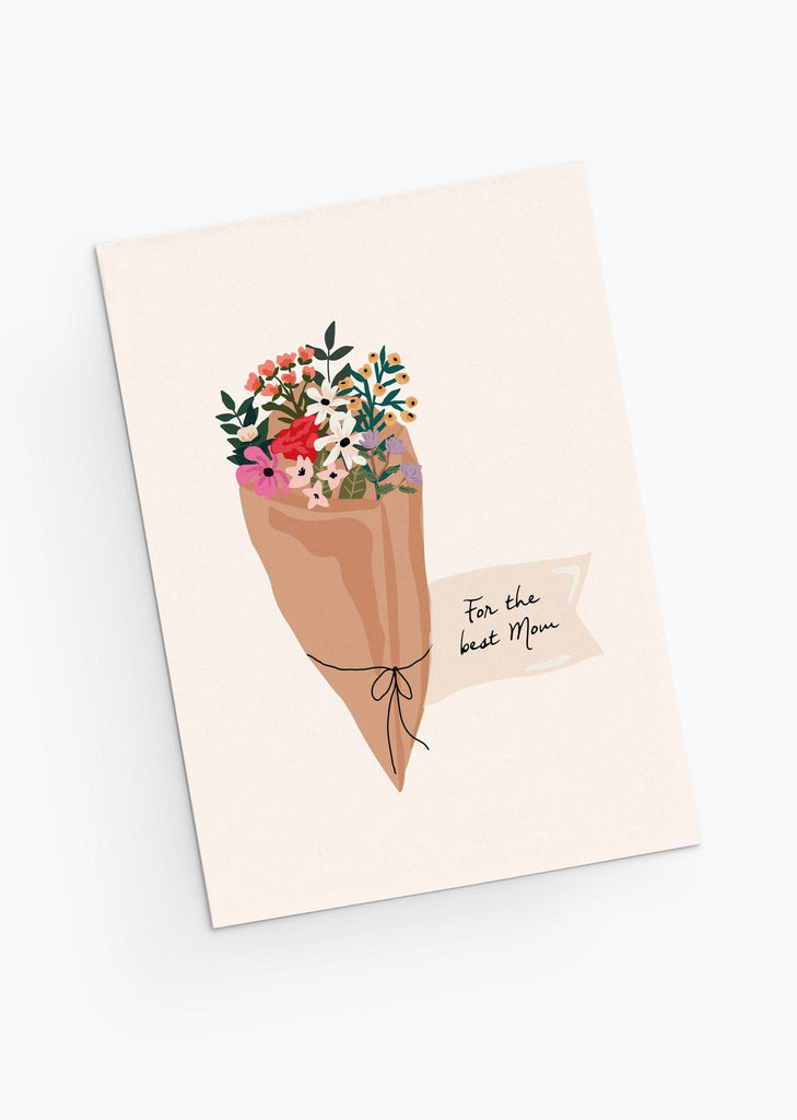 bouquet de fleurs illustration carte de voeux version anglaise- By Mimi & August
