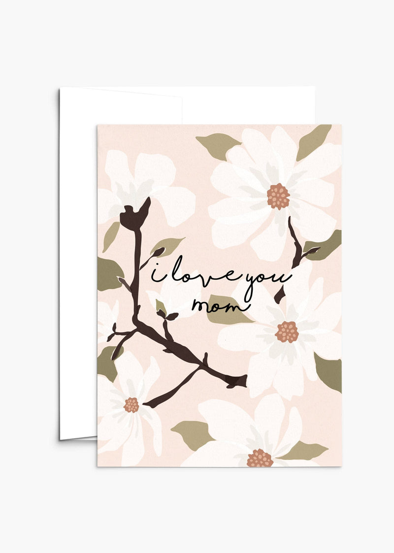 i love you mom greeting card english version- By Mimi & August