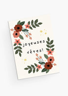 Hoidays greeting cards with beautiful flowers and shiny stars. By Mimi & August