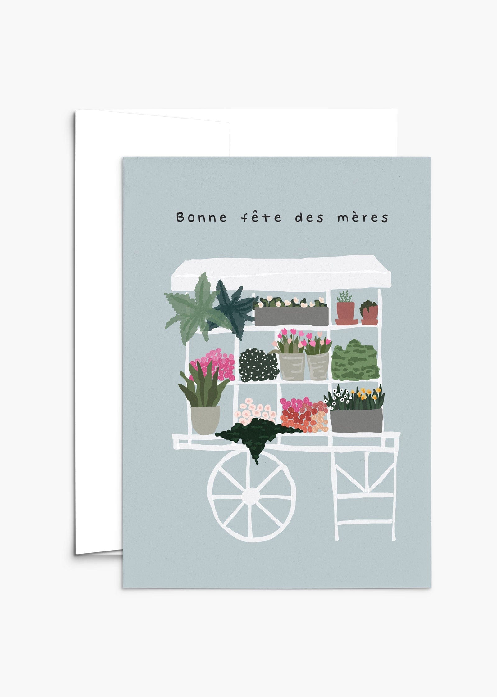 Eco-friendly flower stand greeting card for mother's day in French- By Mimi & August