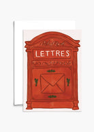 Vintage red Letter to Santa Claus Christmas greeting card with North Pole mailbox design