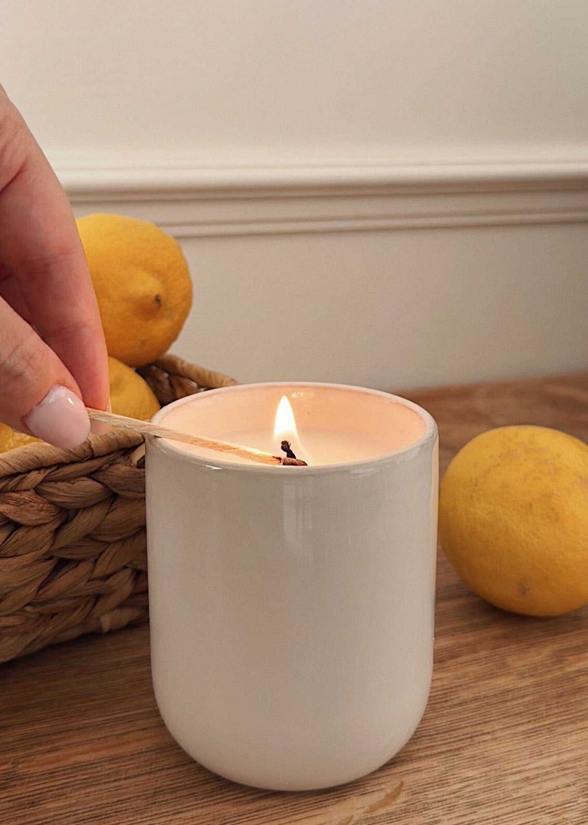 Bougie édition limitée parfum yuzu agrumes fleur d'hibiscus artisanale et écologique