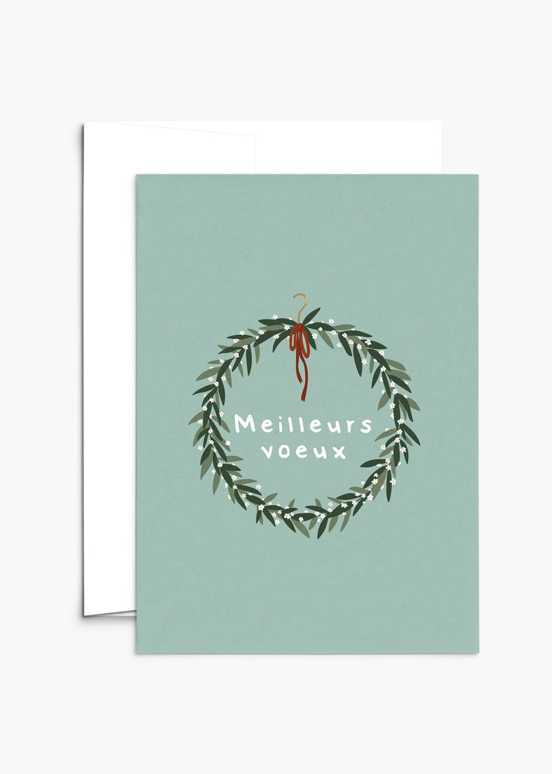 Meilleurs Voeux Beautiful Christmas Greeting Card by Mimi & august