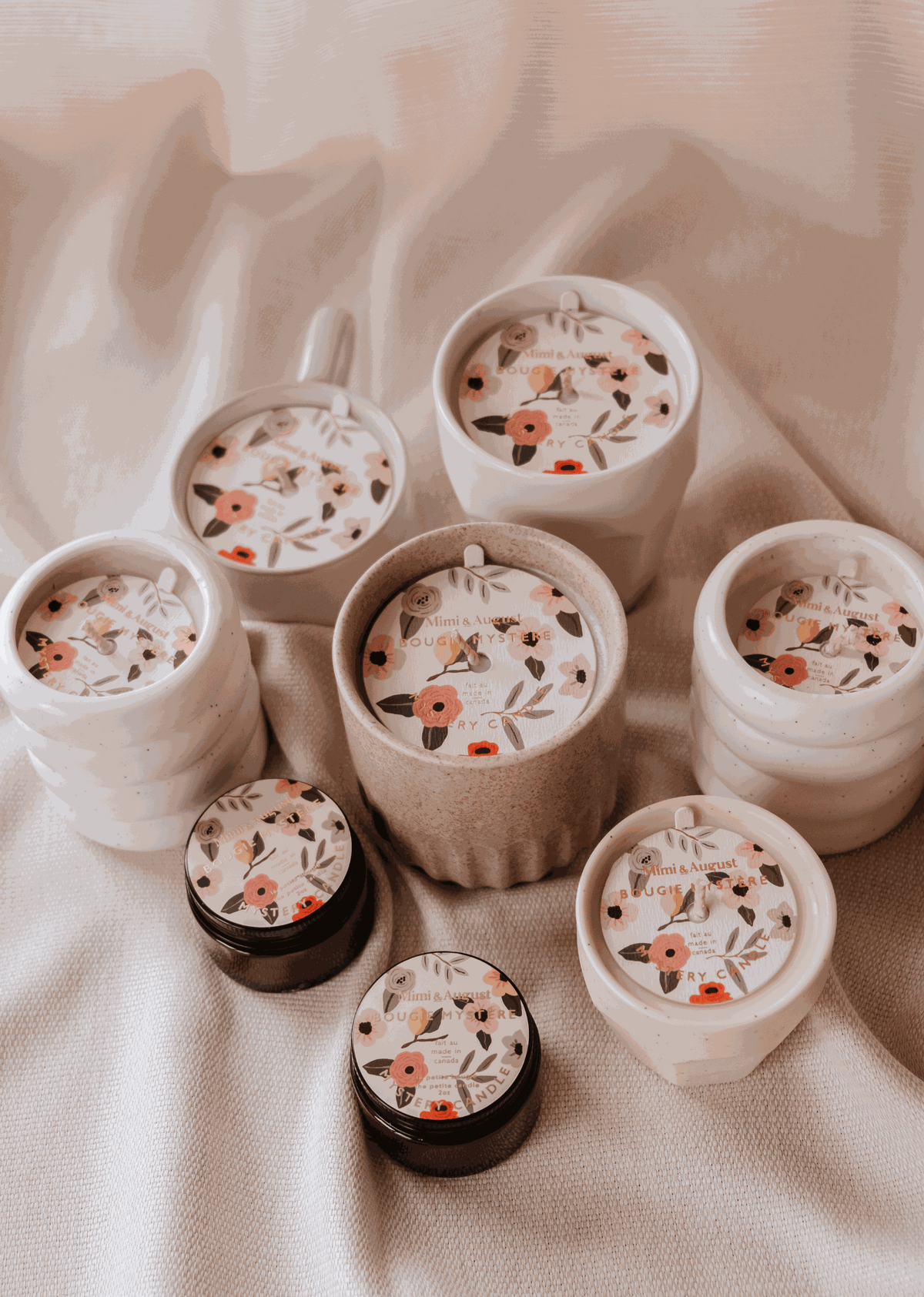Mystery Candle from Mimi showcasing eco-friendly scented candles in unique limited edition packaging