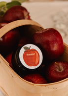 2 oz Pommier apple cinnamon candle in glass jar, cozy autumn scent