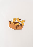 A Mimi & August vinyl sticker featuring a Quebec delicacy - Poutine.