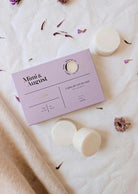 Lilac soy wax melts releasing soothing floral fragrance in a cozy home setting