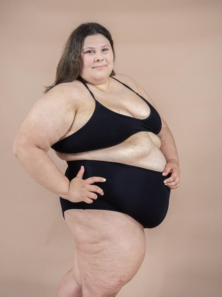 Le bas de bikini taille haute parfait fabriqué à montreal Canada par mimi et august