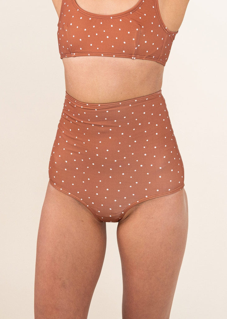 Eco-friendly polka dots bikini bottom size XS wear by Shu