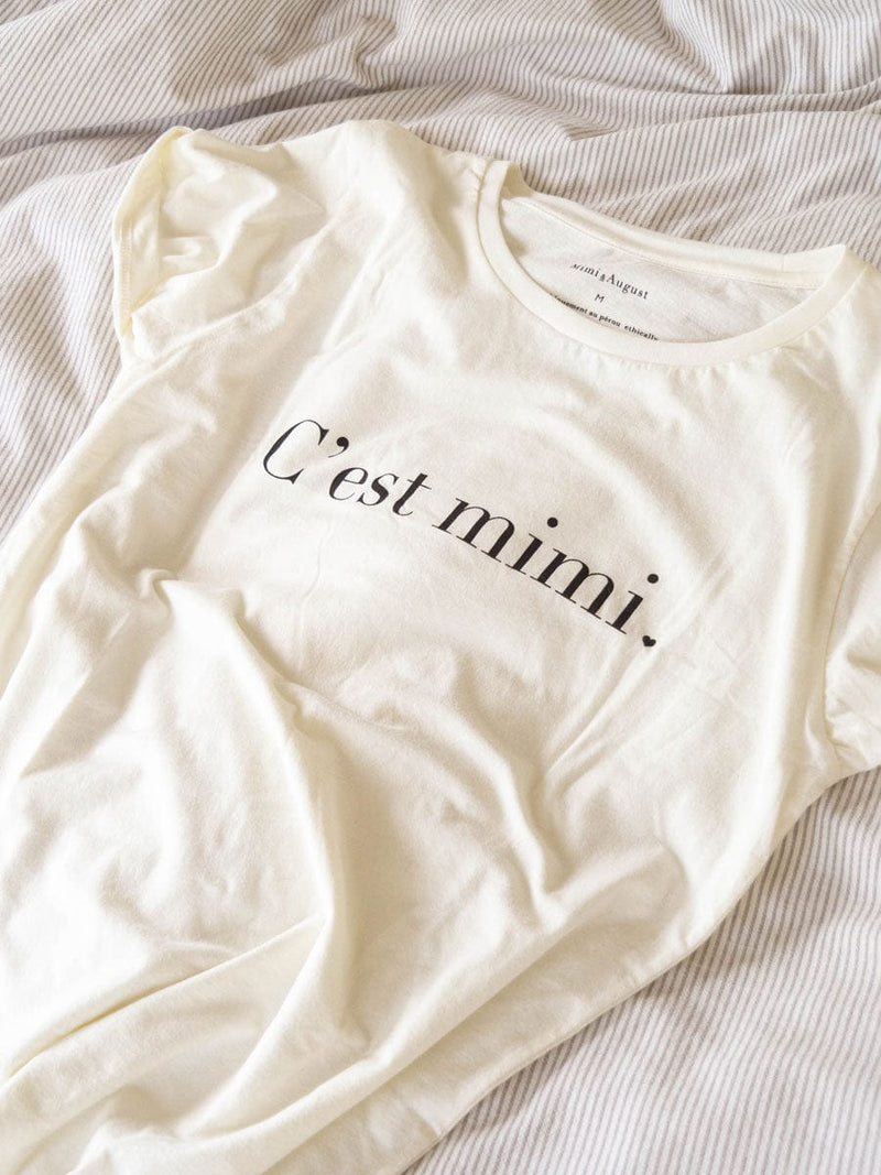 T-shirt "Be mimi and c'est mimi" de mimi and august
