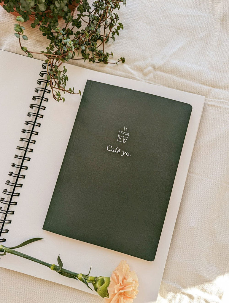 Green Notebook Journal Coffee Lovers