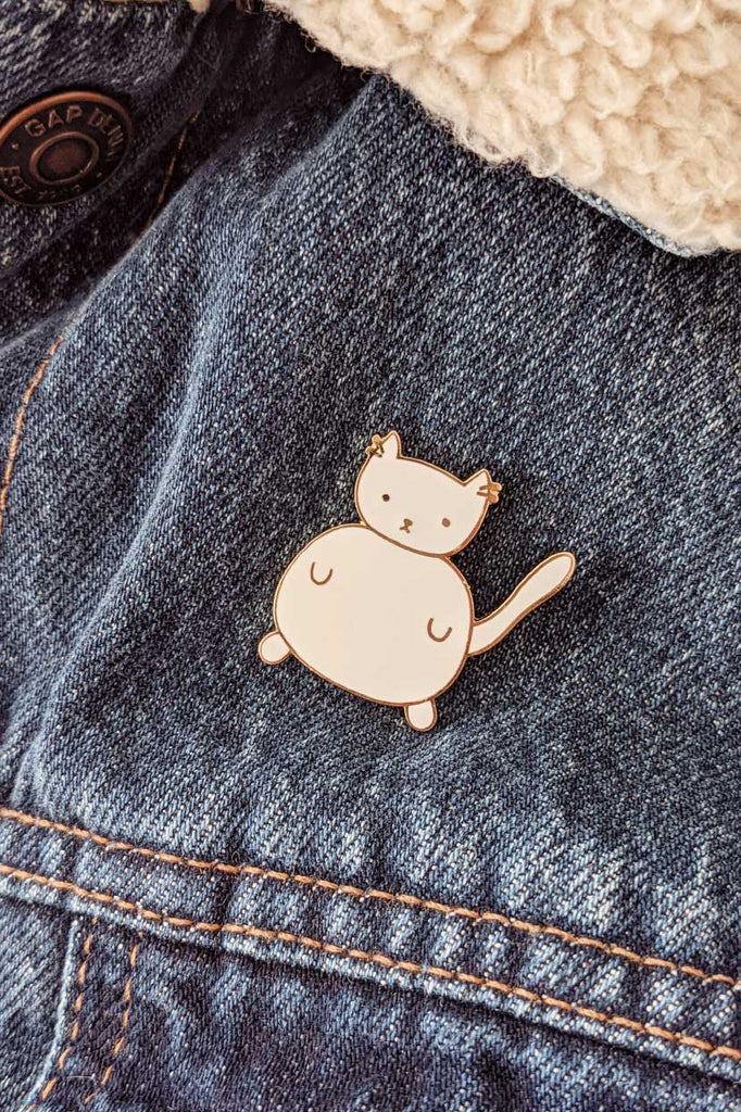 The smallest and cutest cat you can bring anywhere enamel pin by mimi & august