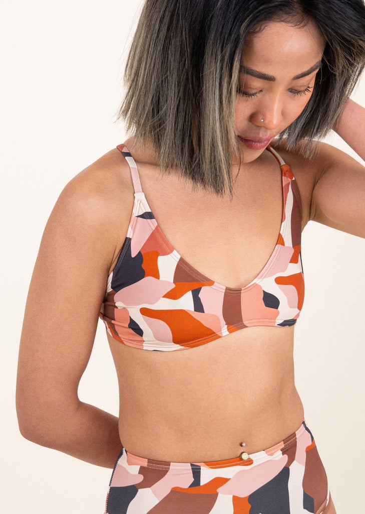 Shu wearing the Chichi Arte Bralette Bikini Top size XS - Mimi and August