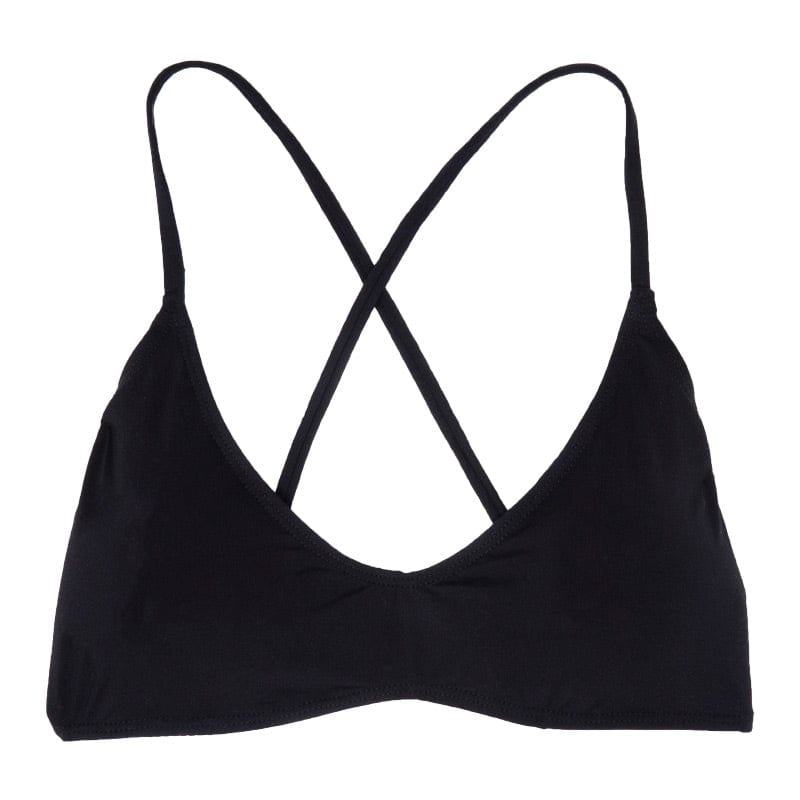 Flat chichi black bikini top mix & match swimwear mimi and august