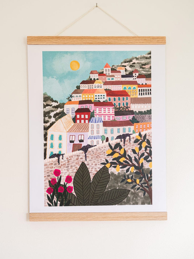Village coloré - Affiche murale par mimi & august