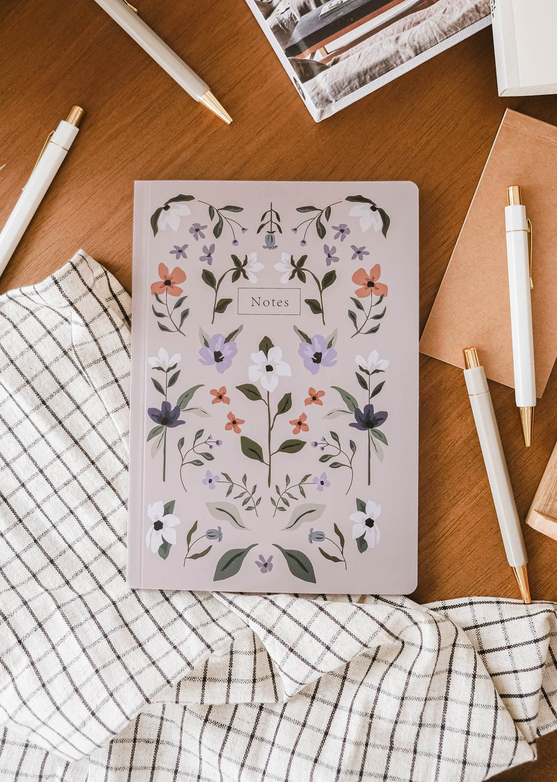 Flower Mural notebook made of recycled paper