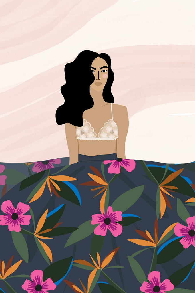 Belle illustration de jupe florale par mimi & august