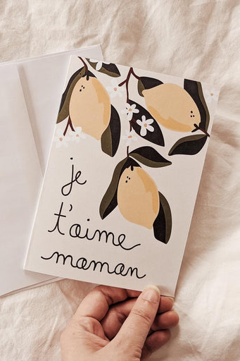 Je t'aime Maman | Beautiful Greeting Card by Mimi & august