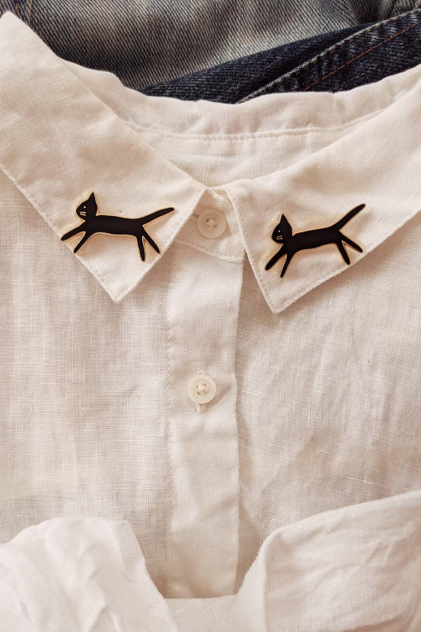 Kitty Lapel Enamel Pin Meow for Cat Lovers at Mimi & August