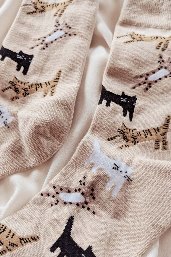 Les Petits Bas Chaussettes en coton Kitten confortables et chaudes par Mimi & August