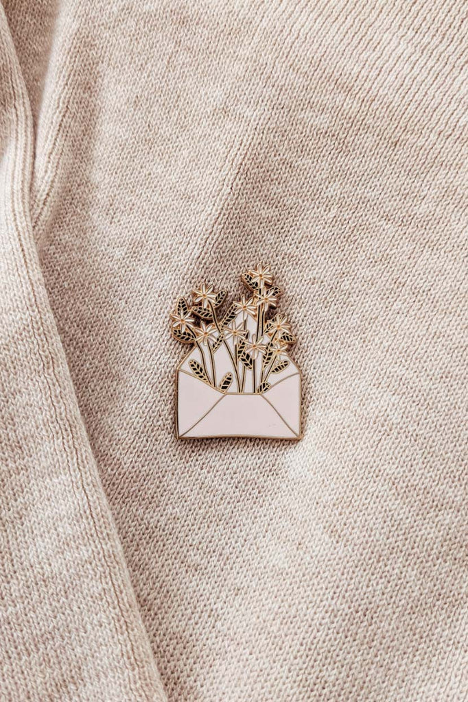 Flower for you enamel pin by mimi & august