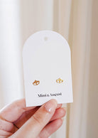 Gold plated earrings little boats by mimi and august