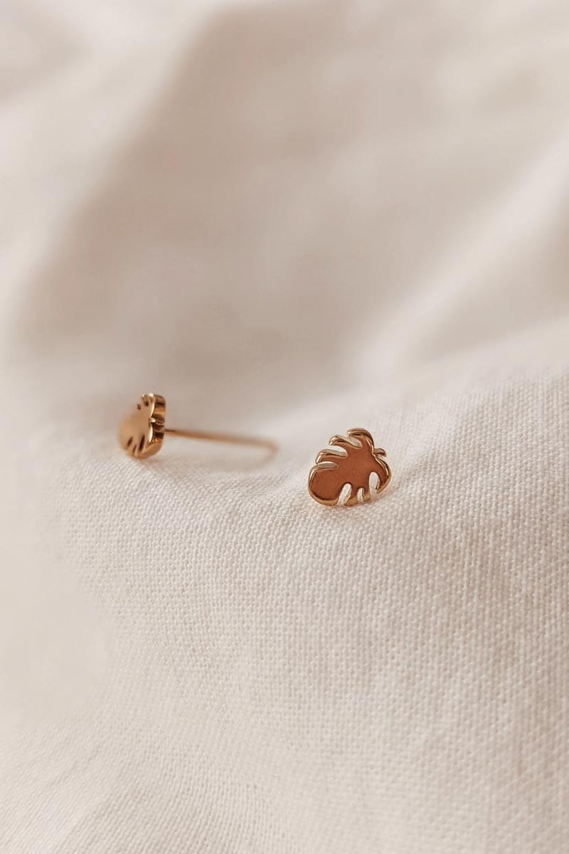 Monstera - High Quality Gold Earrings by Mimi & August