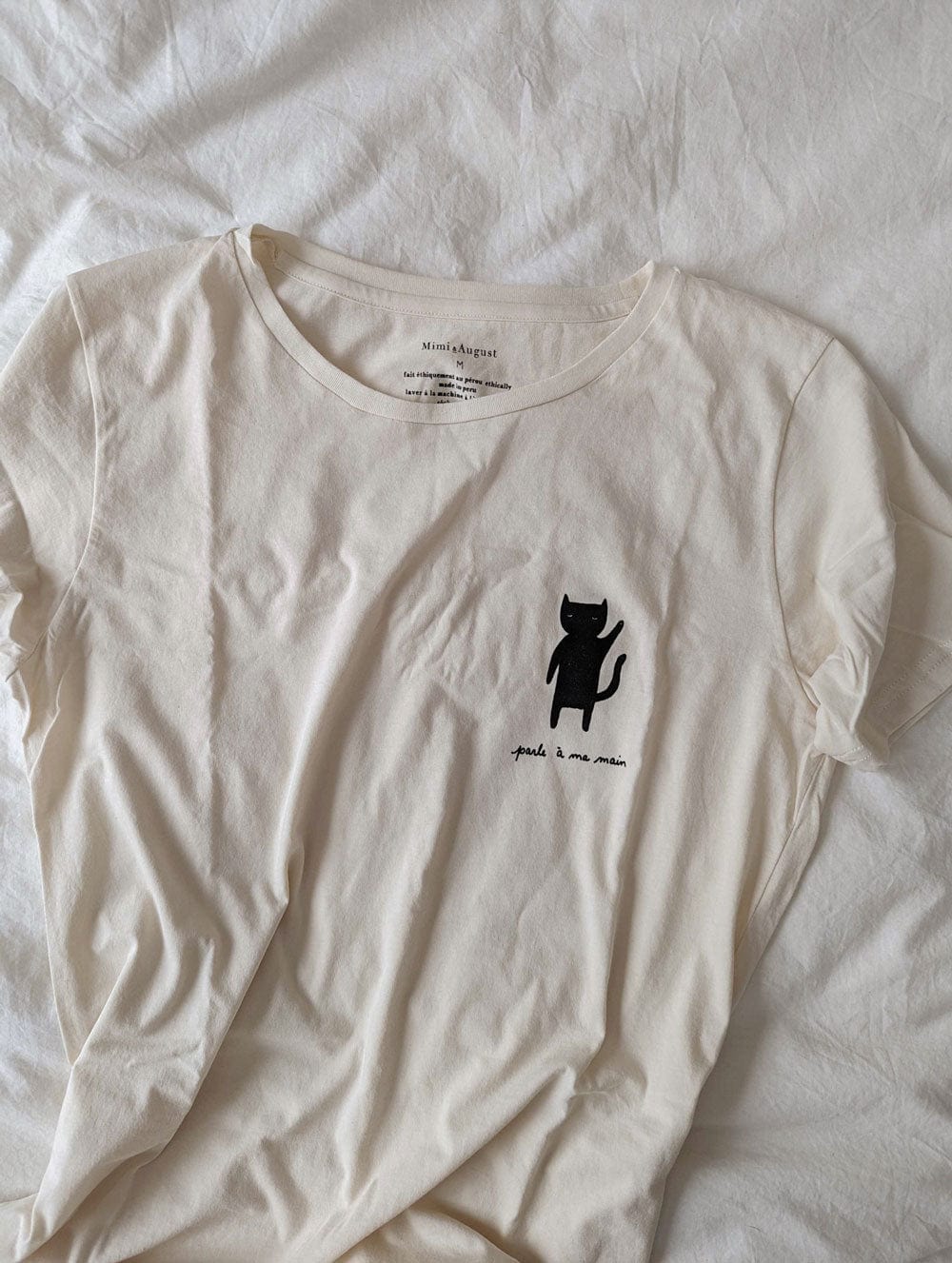 Parle a ma main Cotton Pima T-shirt, Kitten lover