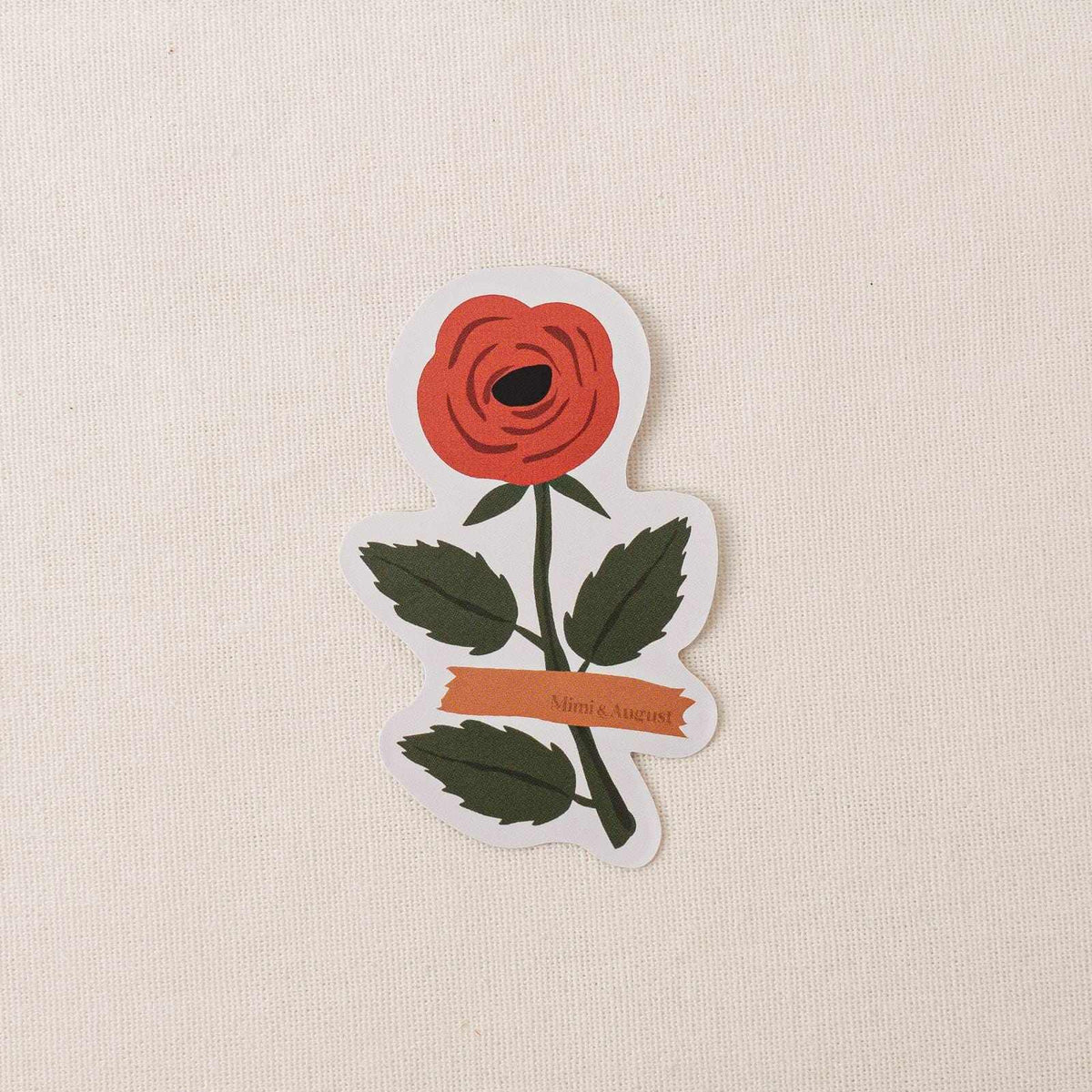 Single Red Rose | Vinyl Sticker Decals | Mimi and August – Mimi & August