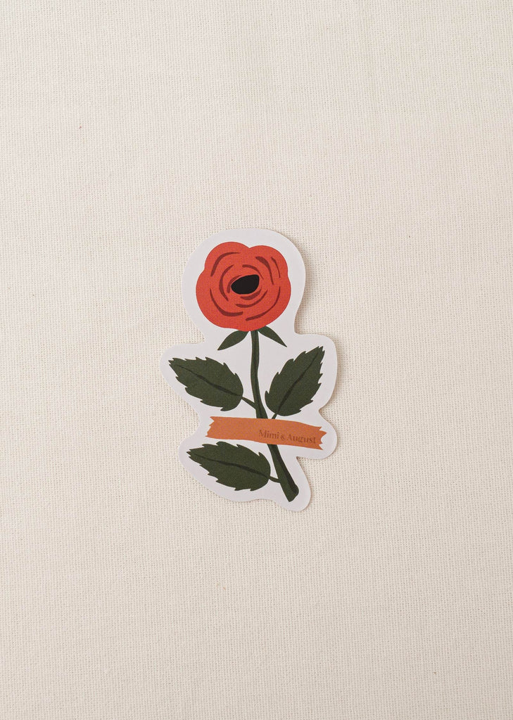 Red Rose Vinyl Sticker by mimi and august