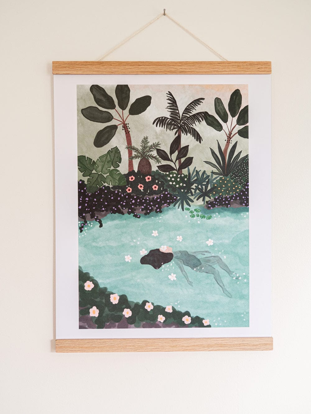 Swimming in the  Art Print