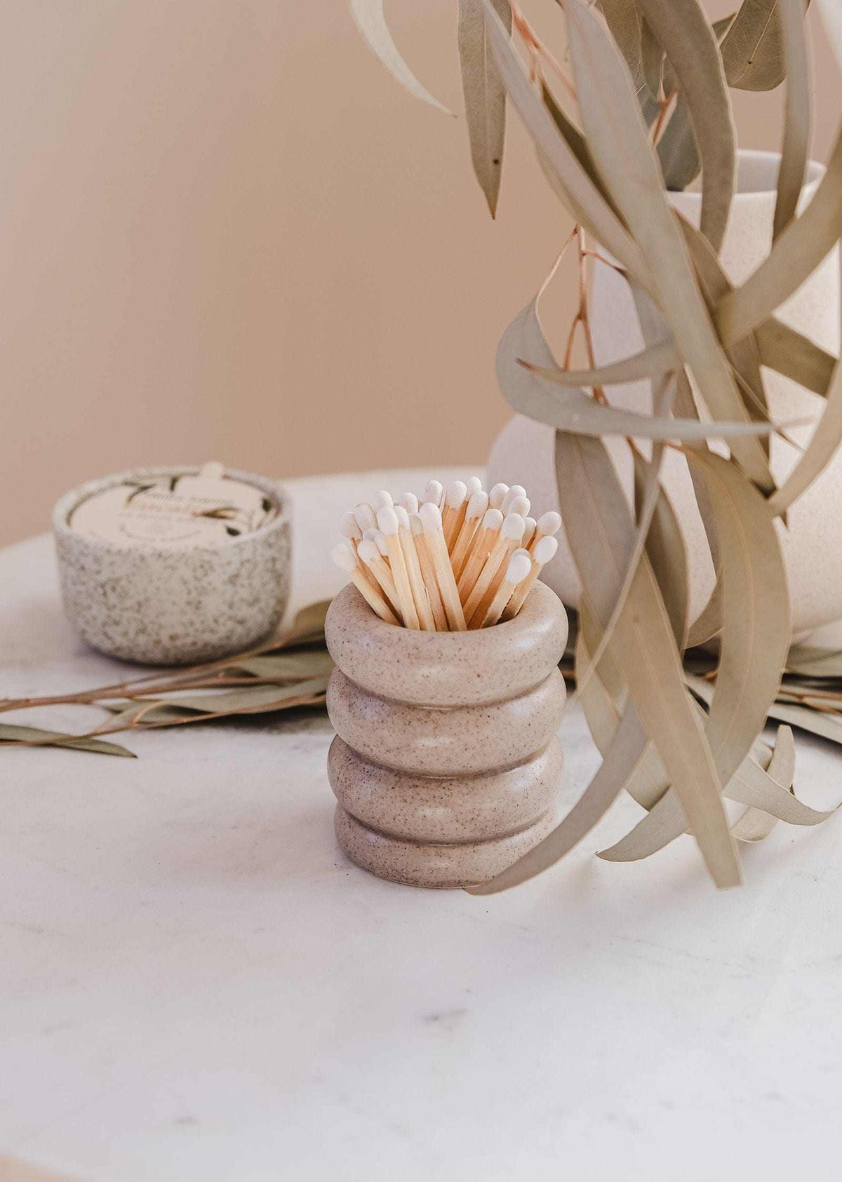 Ceramic Match Pot by mimi and august