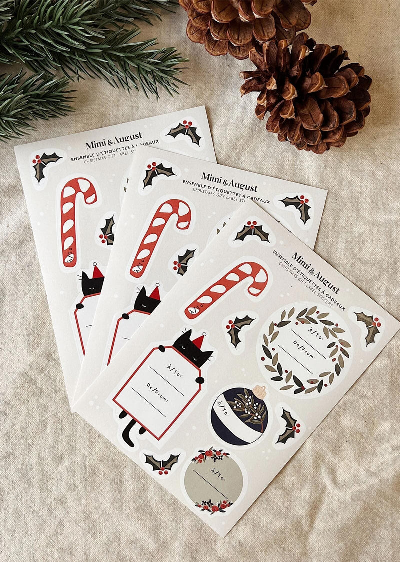 Christmas label stickers by mimi and august