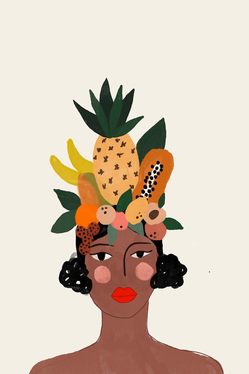 coco mango exotic fruit illustration by mimi & august