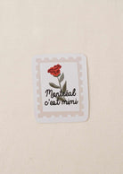postal stamp with flower vinyl sticker