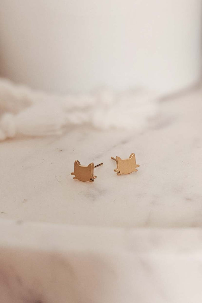 kitten earrings by mimi & august