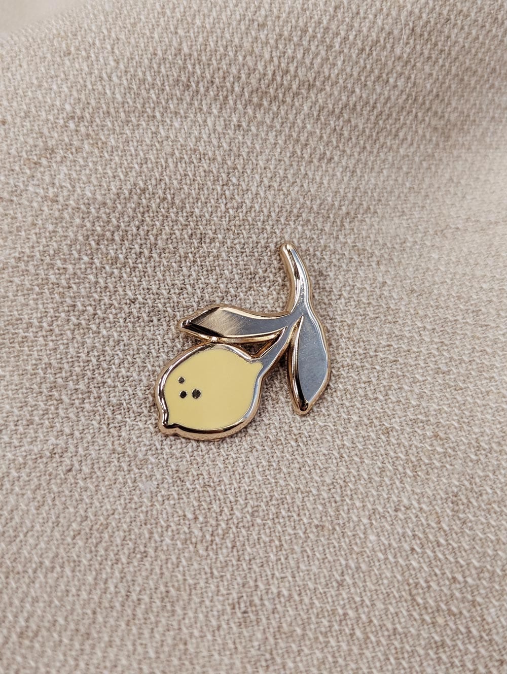 sicilian lemon fruit enamel pin