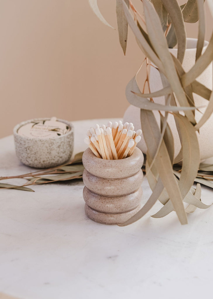 Ceramic Match Pot by mimi and august