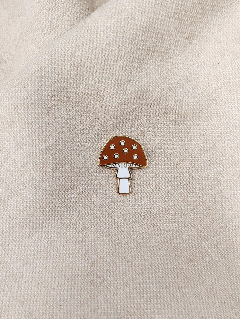 Red Fungi lover enamel pin 