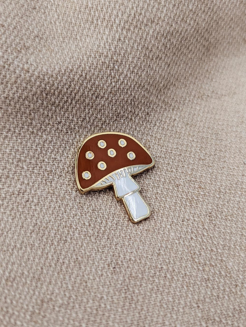 Mushroom Enamel Lapel Pin